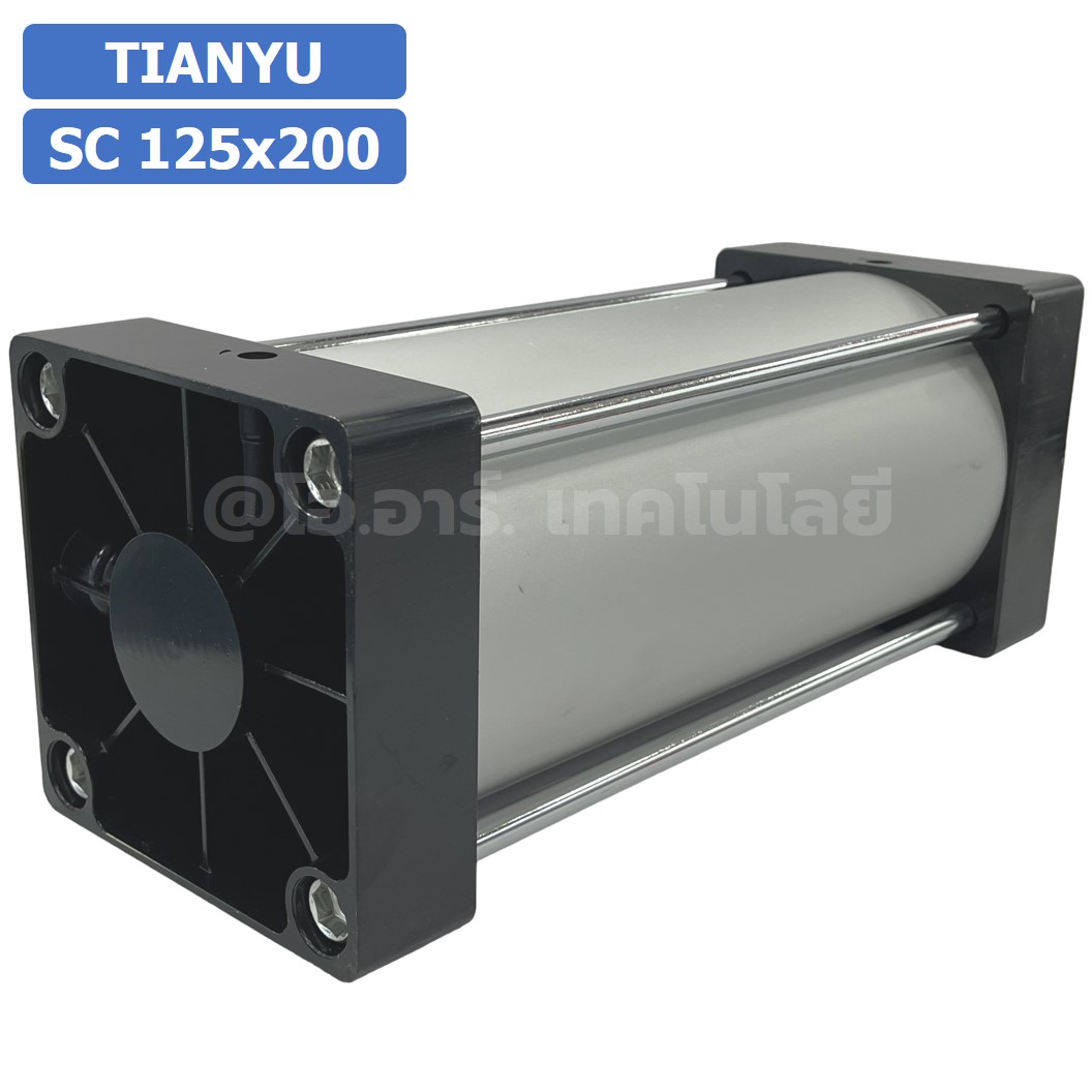 SC 125x200 กระบอกลม รุ่นมาตรฐาน กระบอกลม 4 เสา Standard Cylinder Air Pneumatic แบบสี่เสา SC125x200