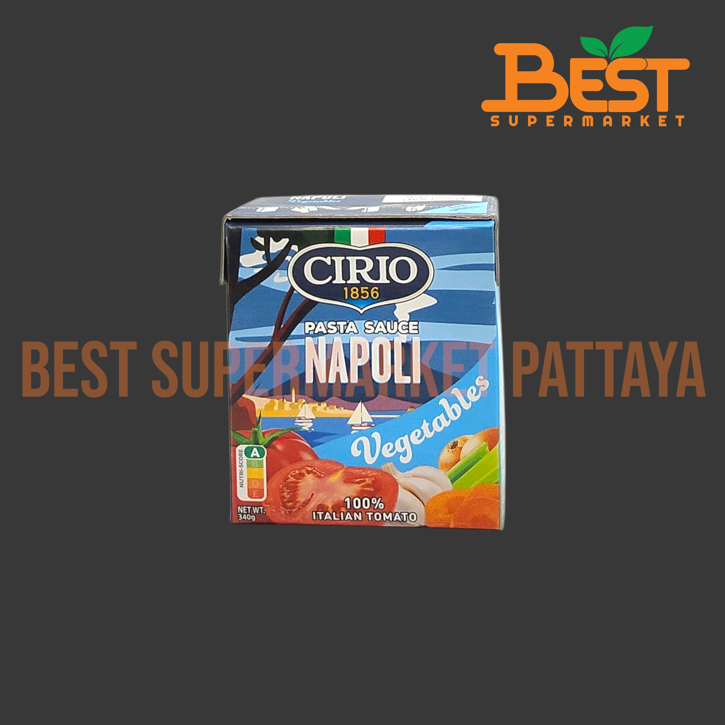 ซีรีโอ เวจเจทเทเบิ้ล พาสต้า ซอส (ซอสมะเขือเทศสำหรับราดพาสต้า) 340 กรัม.Vegetables Napoli Pasta Sauce (Cirio Brand) 340 g.