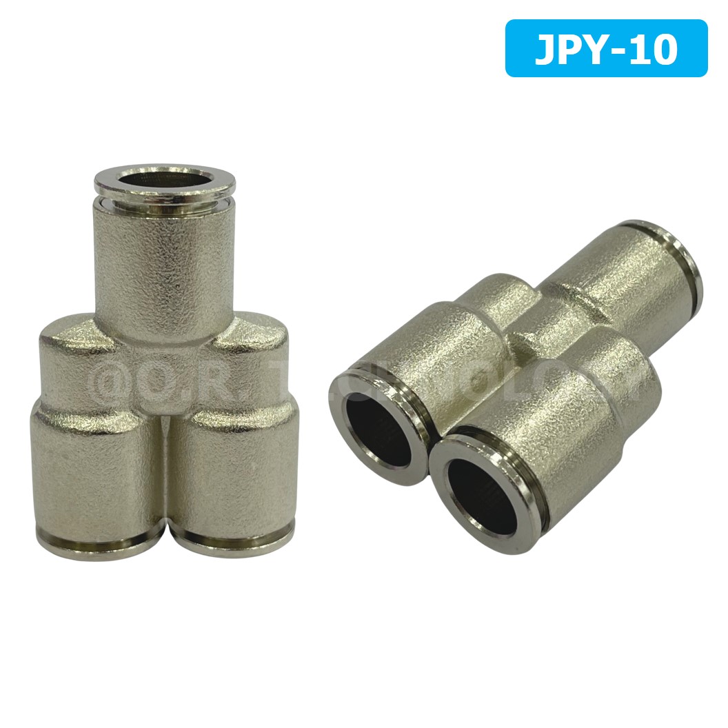 (1ชิ้น) JPY-10 ข้อต่อลม สแตนเลส 3ทาง ตัวY STAINLESS 3 Way Air Connector JPY Pneumatic 3 Ways Fitting ข้อต่อลมสแตนเลส สำหรับ สายลม 10x6.5mm