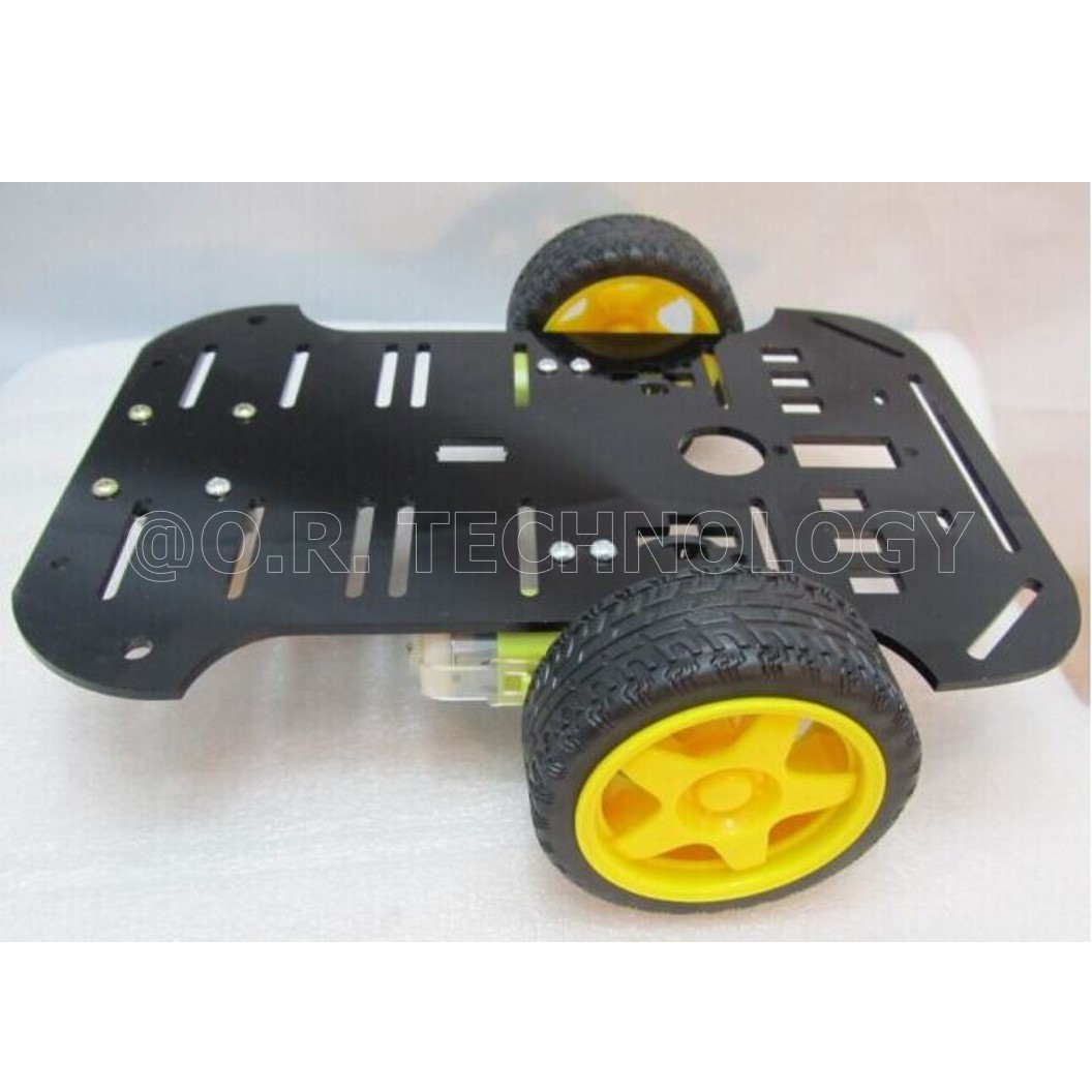 (1ชิ้น) AD058 ชุดโครงรถ โครงรถ 1ชั้น 2ล้อ โครงรถของเล่น พร้อมมอเตอร์ Robot Smart Car Chassis