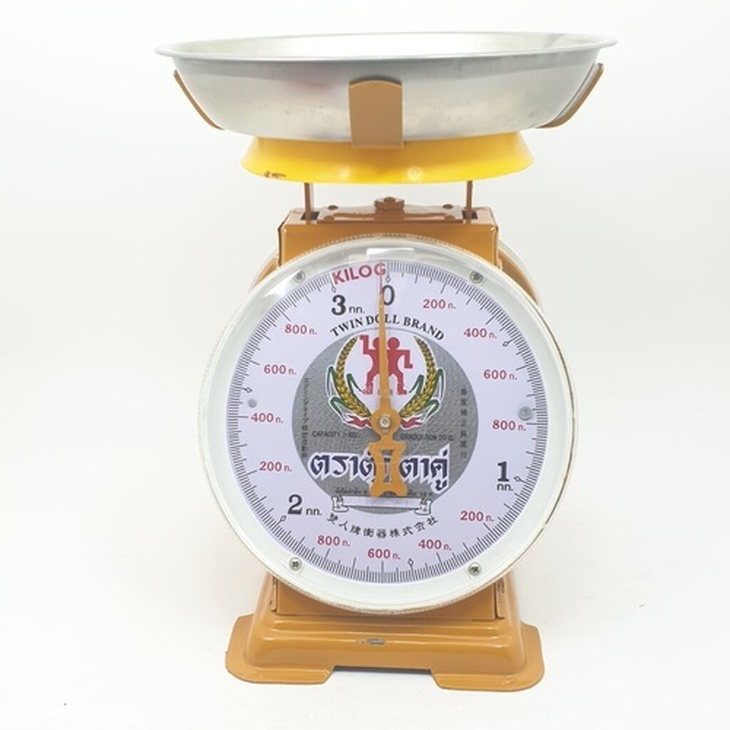 เครื่องชั่งตราตุ๊กตาคู่แท้ ขนาด 3,7,15,20 กก. จานกลม เครื่องชั่งมาตรฐาน