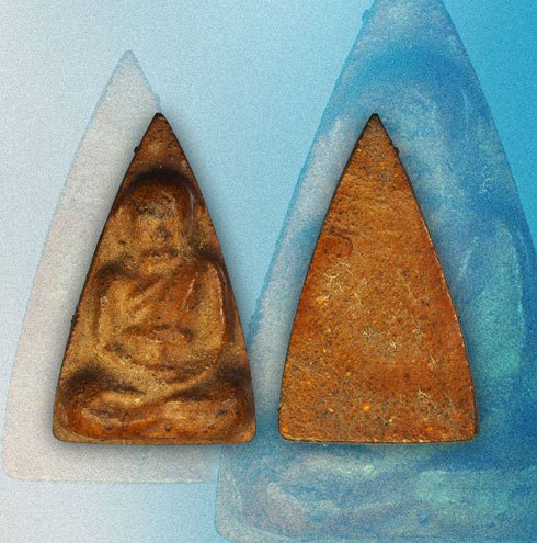 *40302 พระรูปเหมือน หลวงพ่อซำ วัดตลาดใหม่ อ่างทอง เนื้อดินผสมผงว่าน 89