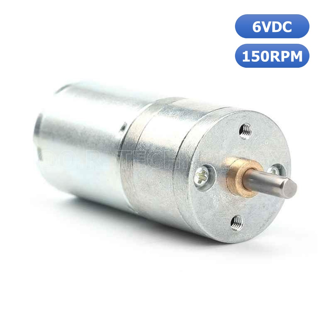 (1ชิ้น) JB348 มอเตอร์ มอเตอร์เกียร์ มอเตอร์อเนกประสงค์ 25GA-370 6VDC 150RPM DC Gear Motor (Shaft D, 4mm)