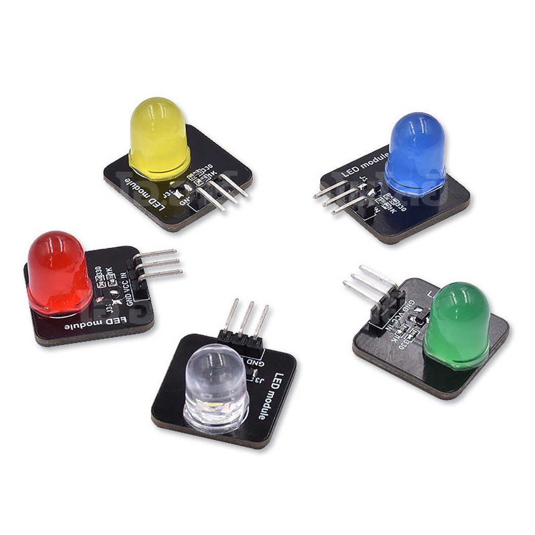 (1ชิ้น) MLED10mm โมดูลหลอดไฟ LED 10mm GREEN/RED/WHITE/YELLOW/BLUE/RGB LED Module โมดูลไฟ LED สีแดง/เขียว/เหลือง/ขาว/น้ำเงิน