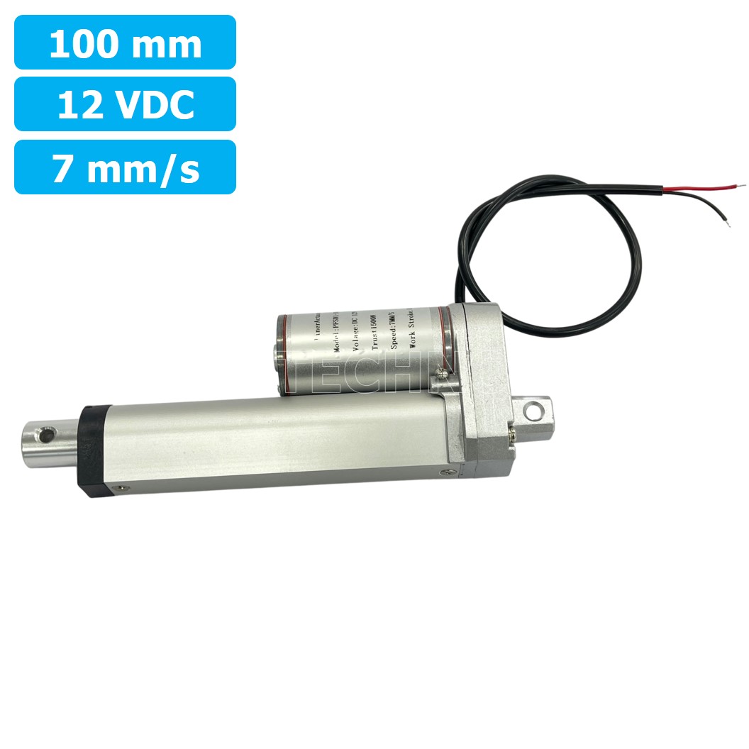 (1ชิ้น) NC481 มอเตอร์ก้านชัก พัตเตอร์ไฟฟ้า ระยะชัก 100mm 7mm/s 1500N 12VDC Electric Linear Actuator Putter DC 12V Stroke Length 100mm