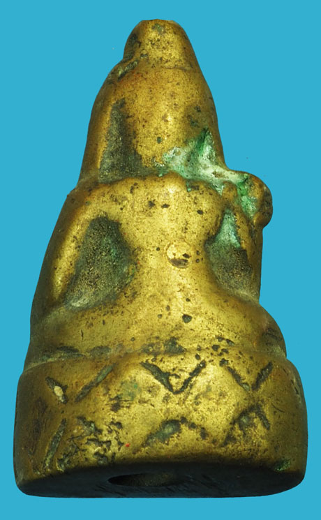 *37194 พระกริ่งอุปคุต เนื้อทองเหลืองเก่า ไม่ทราบที่ กริ่งที่อุดหลุด 13