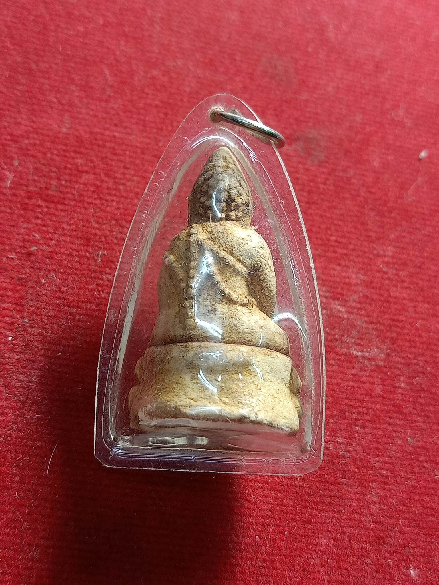 พระกริ่งเนื้อผงคำข้าว หลวงปู่สรวง เทวดาเล่นดิน ปี39 หลวงปู่หมุน ปลุกเสก ศรีสะเกษ (SKU-01668)