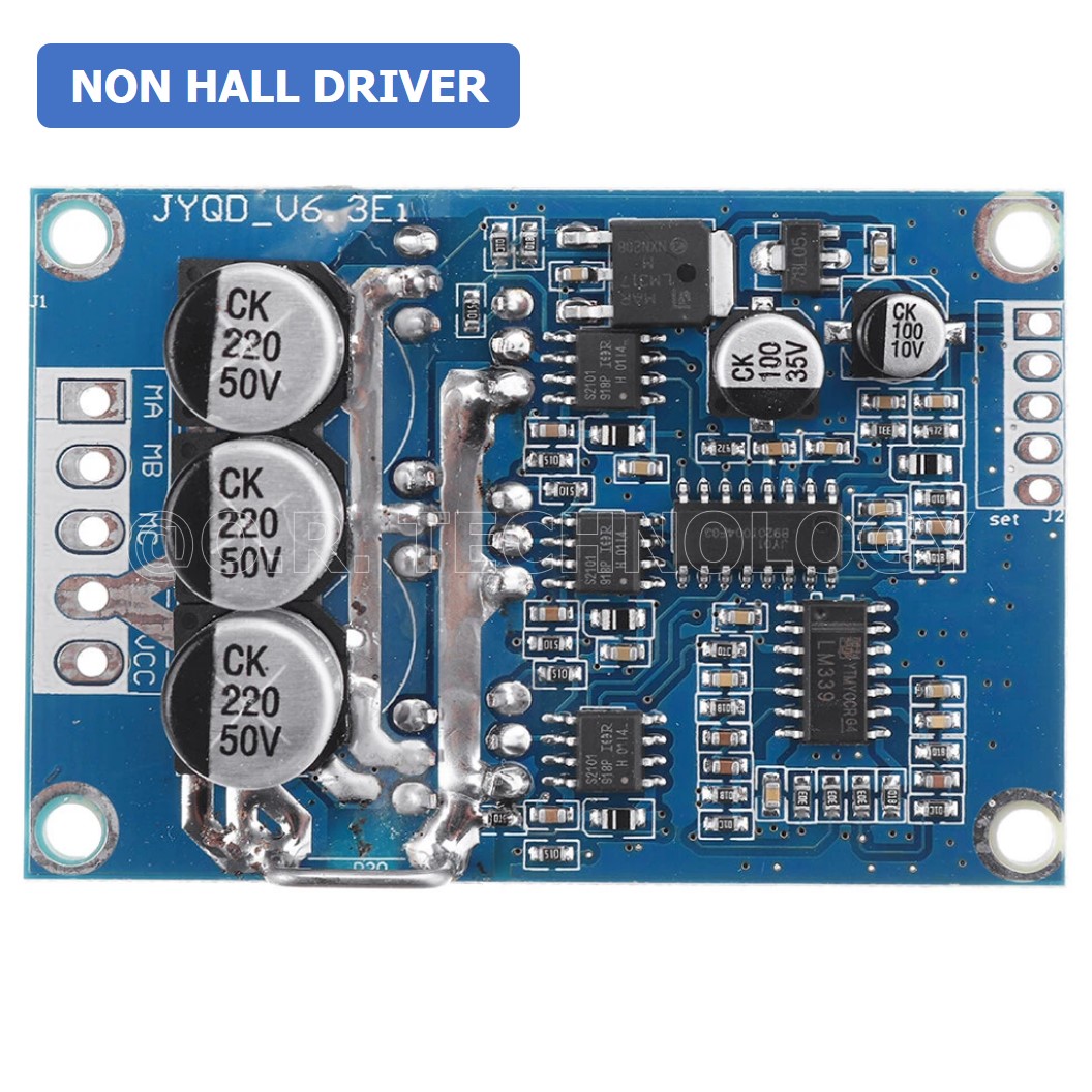 (1ชิ้น) AA692 บอร์ดไดร์ฟมอเตอร์ไร้แปลงถ่าน โมดูลไดร์ฟมอเตอร์ไร้แปลงถ่าน DC 12V-36V 15A 500W Brushless Motor Controller Hall Motor Balanced Car Driver Board Non Hall Driver