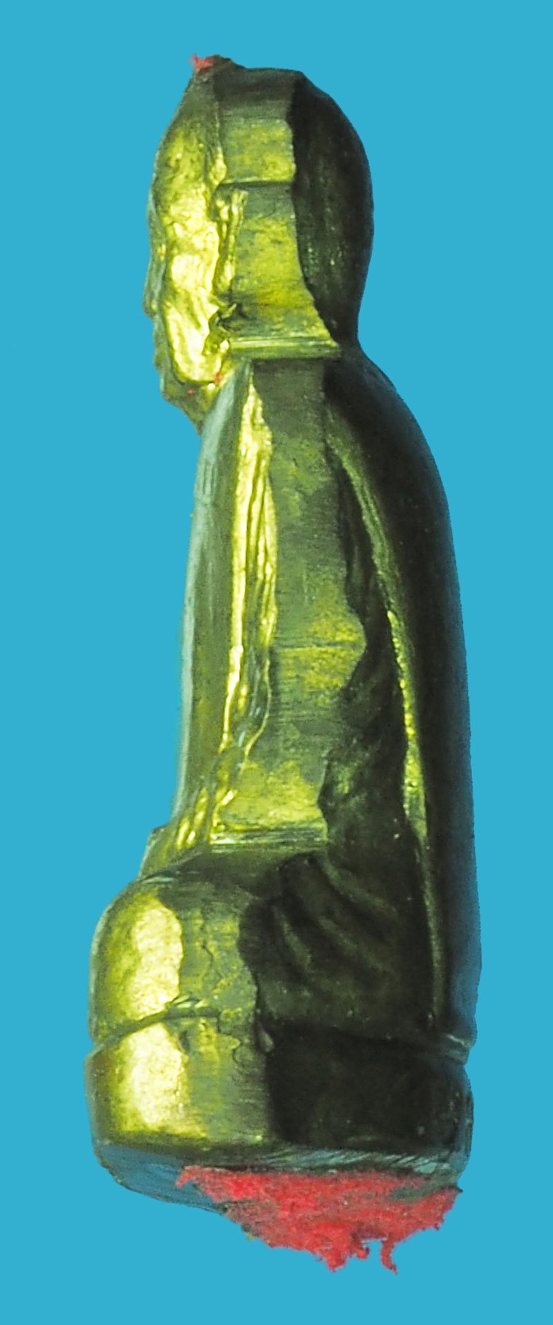 *39777 รูปหล่อหลวงปู่เรือง วัดเขาสามยอด ลพบุรี เนื้อทองเหลือง (สีแดงคือยางรองกันข้างกรอบสแตนเลสสามารถล้างออกได้) 8