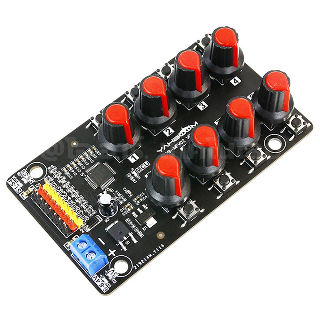 YB-801 Yahboom บอร์ดควบคุมเซอร์โวมอเตอร์ 8ตัว 8-way PWM Servo Controller Debugging board 8-channel PWM servo control debugging board for DIY smart robotics