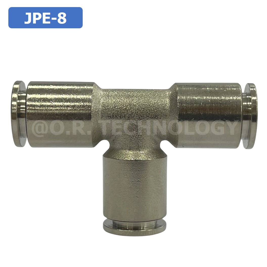 (1ชิ้น) JPE-8 ข้อต่อลม สแตนเลส 3ทาง STAINLESS 3 Way Air Connector JPE Pneumatic 3 Ways Equal Union Fitting ข้อต่อลมสแตนเลส สำหรับ สายลม 8x5mm