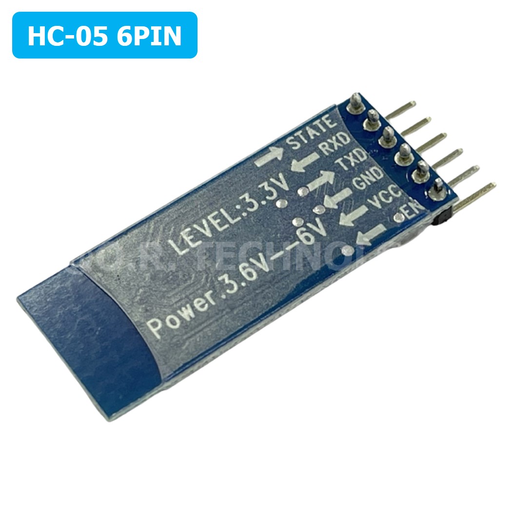 (1ชิ้น) KO260 โมดูลบลูทูธ HC-05 6pin Bluetooth Module ( Master + Slave ) with Button บลูทูธ