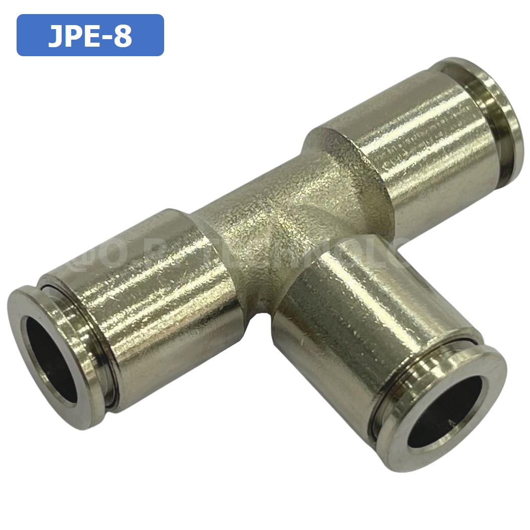 (1ชิ้น) JPE-8 ข้อต่อลม สแตนเลส 3ทาง STAINLESS 3 Way Air Connector JPE Pneumatic 3 Ways Equal Union Fitting ข้อต่อลมสแตนเลส สำหรับ สายลม 8x5mm
