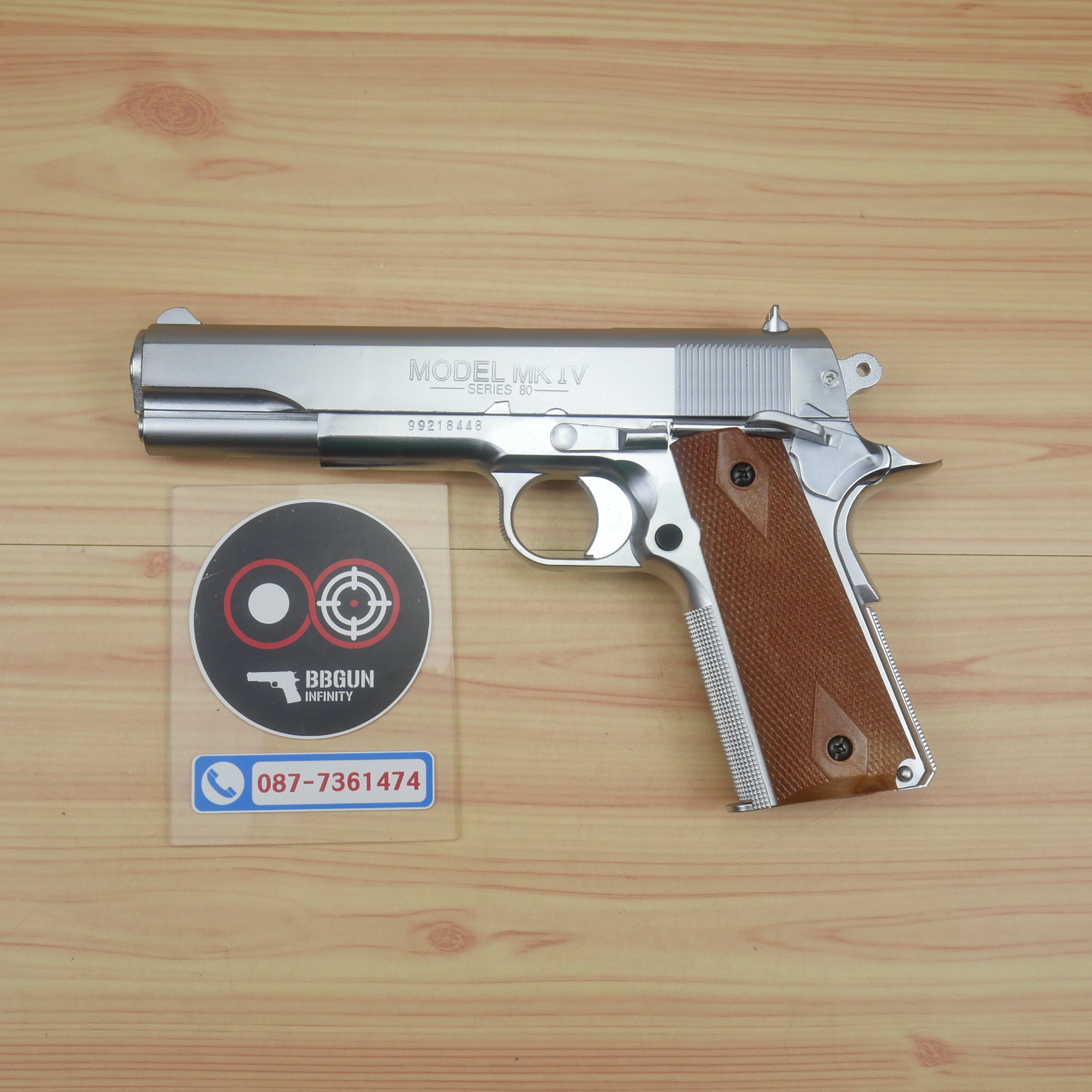 ปืนอัดลมสปริงชักยิงไต้หวัน KWC Colt MK IV 80 Spring Pistol