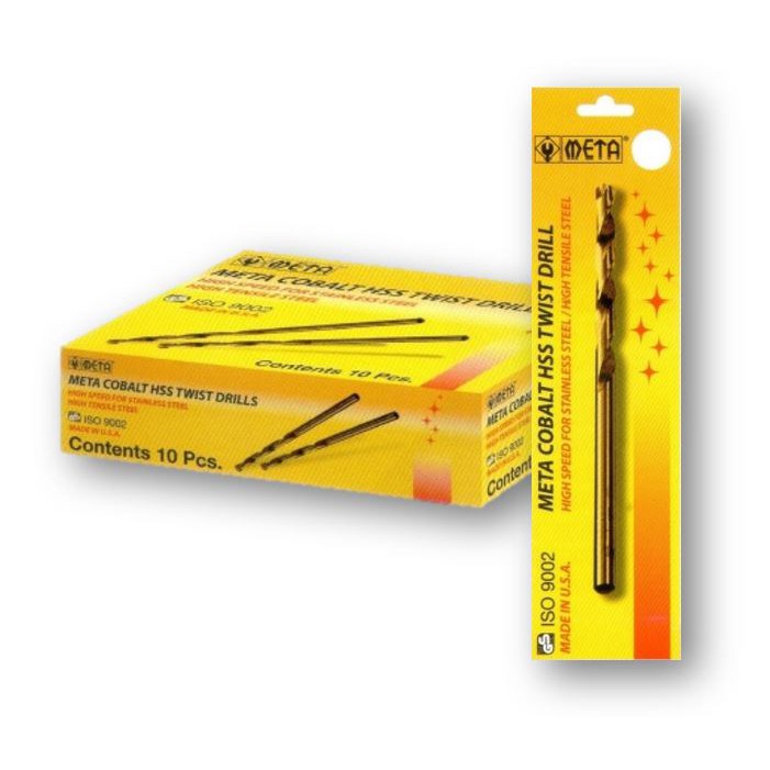 ดอกสว่านเจาะสแตนเลสซุปเปอร์ไฮสปีด "Meta" สีชา (ราคารวมแวท) COBALTดอกสว่าน ขนาด 1/64" -ดอกสว่านขนาด 5/64"
