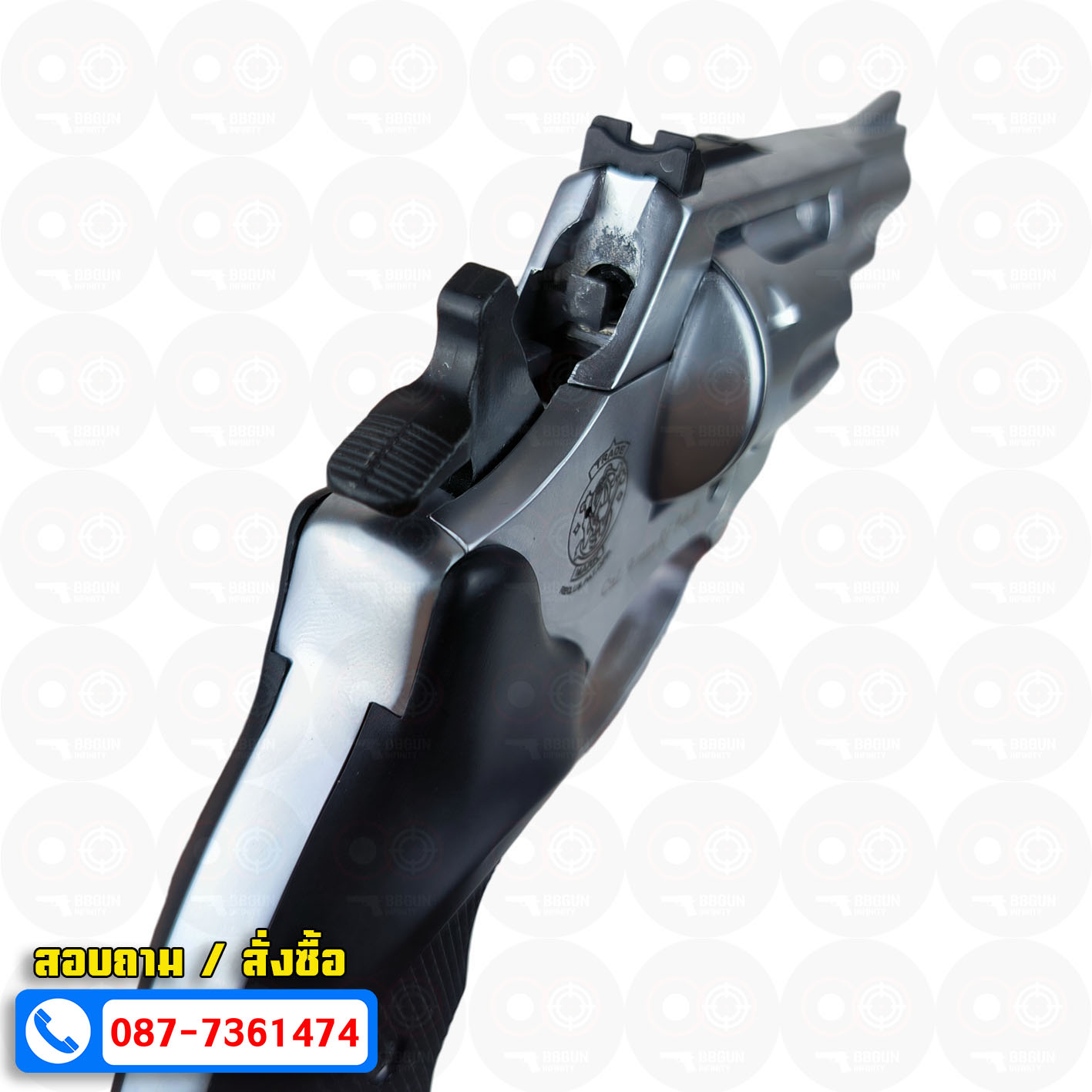 EKOL VIPER 2.5 WHITE แบลงค์กัน ลูกโม่ 2.5 นิ้ว สีเงินด้าน Smith & Wesson Revolver BLANK GUN