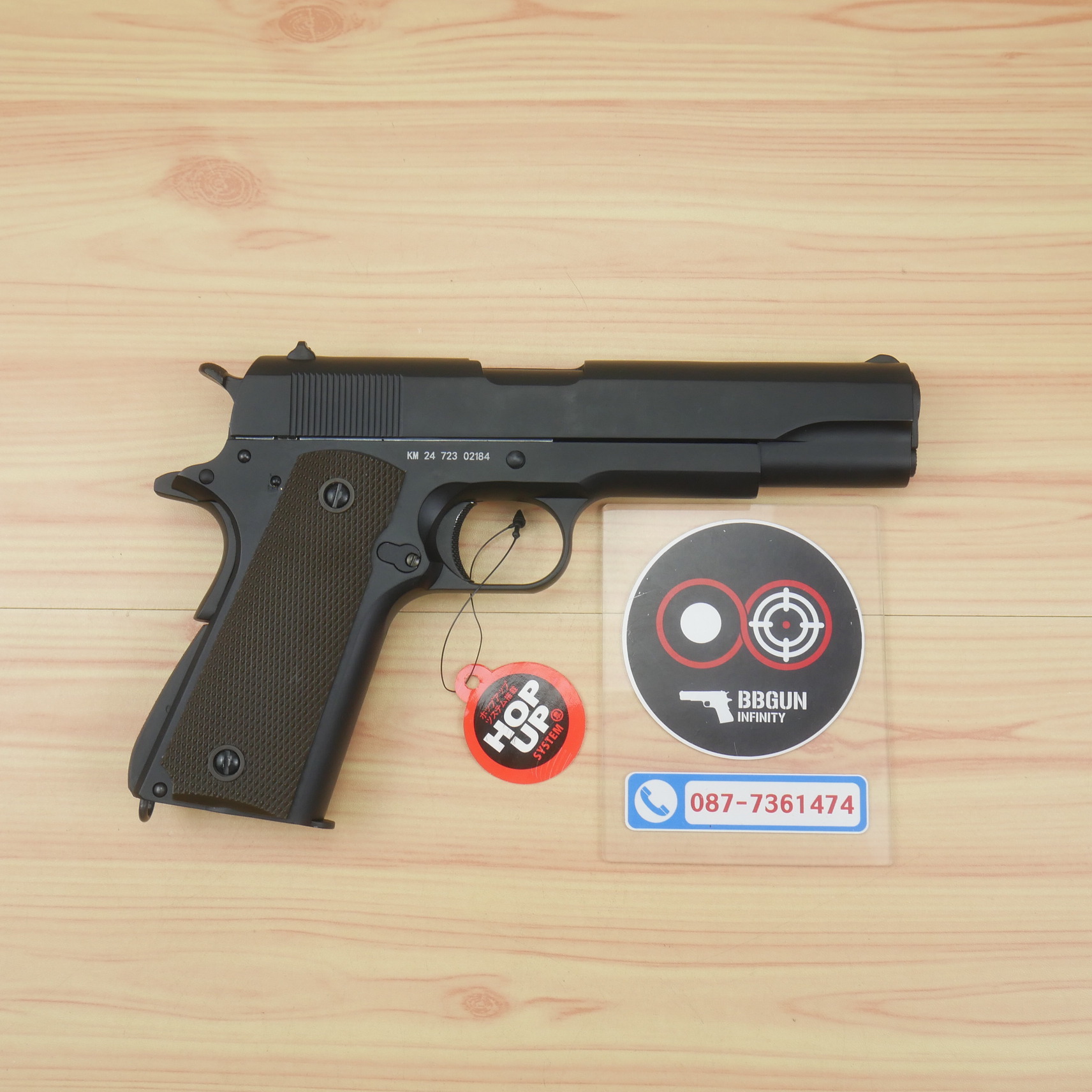บีบีกันอัดแก๊ส Colt M1911 A1 Double Bell 723 สีดำ BB GUN