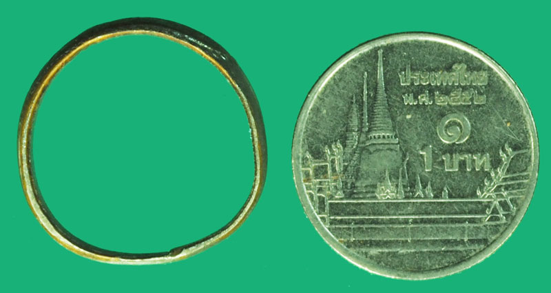 *37322 แหวนพระพุทธ ข้างอุ ชุบนิเกิล เก่าไม่ทราบที่และปีสร้าง 12