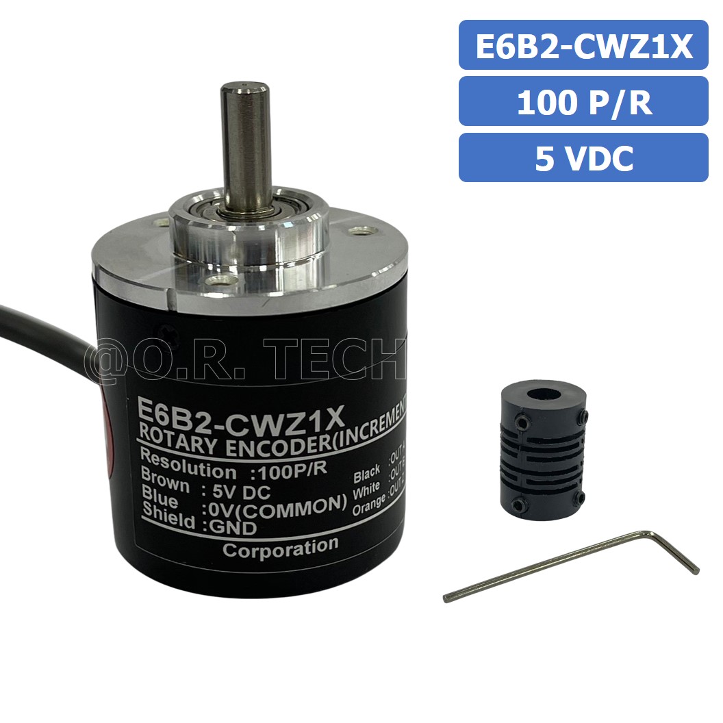 E6B2-CWZ1X 5VDC 100/360/600/1000/1024/2000P/R (Pulses/Revolution) โรตารี่เอ็นโค้ดเดอร์ ROTARY ENCODER INCREMENTAL (Line driver output)