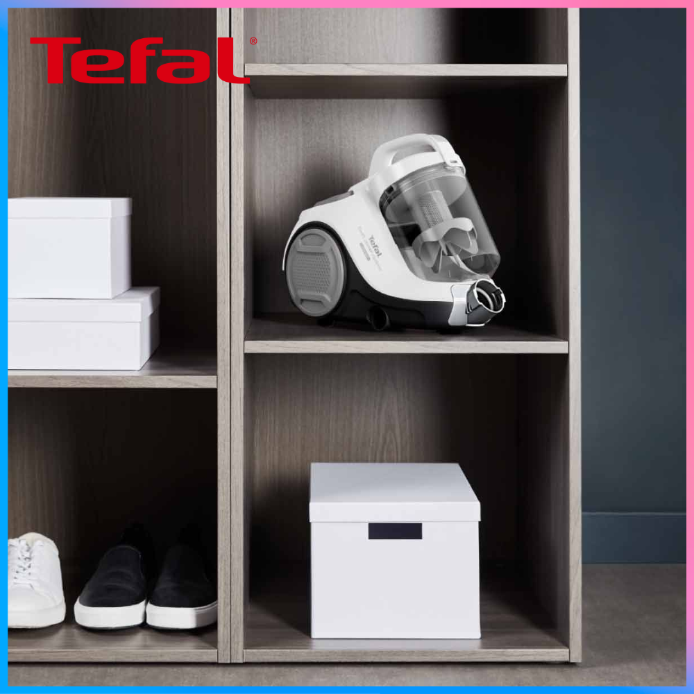 TEFAL เครื่องดูดฝุ่น ทรงพลังด้วยกำลังดูด 2,100 วัตต์ รุ่น TW2947EA ความจุ 1.2 ลิตร สีขาว