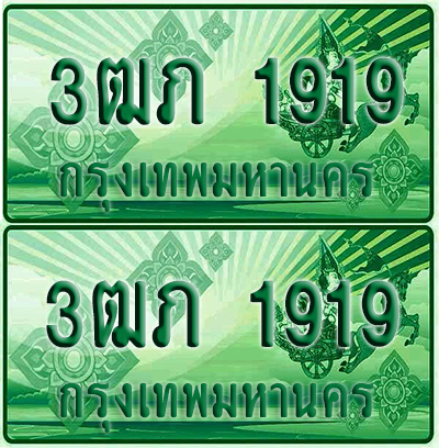 ป้ายประมูล 1919 เลขรถ 3ฒภ 1919 กระบะแคป (1)