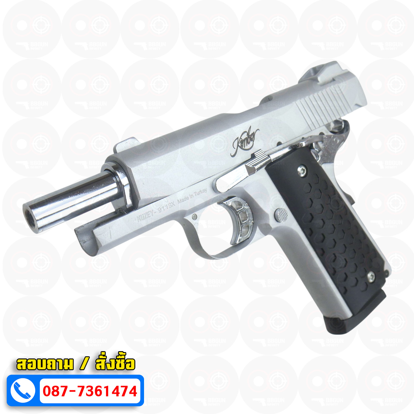 แบลงค์กัน KUZEY 911SX Kimber 4 นิ้ว สีเงินด้าน Blank Gun