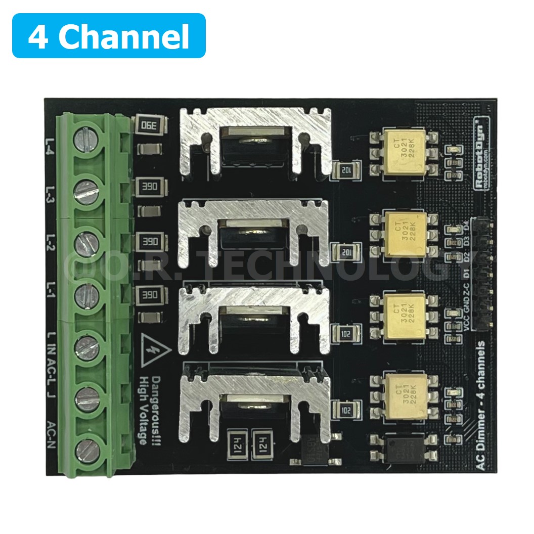 (1ชิ้น) AA635 โมดูลหรี่ไฟ 4 ช่อง AC Dimmer Module PWM control 4 Channel 220VAC 10A โมดูลขับมอเตอร์ สำหรับ Arduino