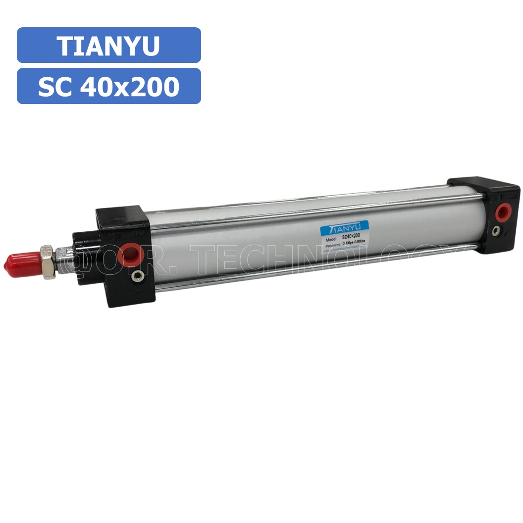 (1ชิ้น) SC 40x200 กระบอกลม รุ่นมาตรฐาน กระบอกลม 4 เสา Standard Cylinder Air Pneumatic แบบสี่เสา