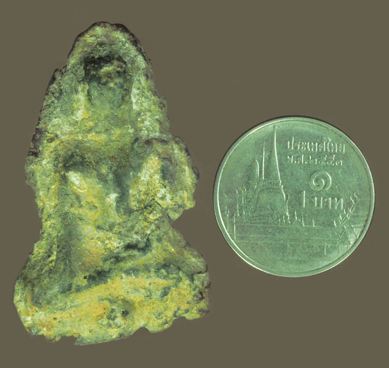 *39523 พระนางกำแพง เนื้อชินเงิน เก่า 13