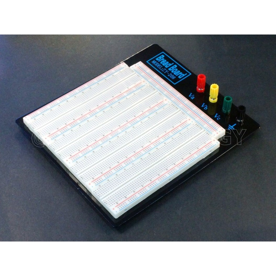 (1ชิ้น) AA074 บอร์ดทดลอง โฟโต้บอร์ด ขนาด 3220 ช่อง ZY-208 3220pts Soldless Breadboard Solderless Breadboard (by 4pcs 830pts MB-102)