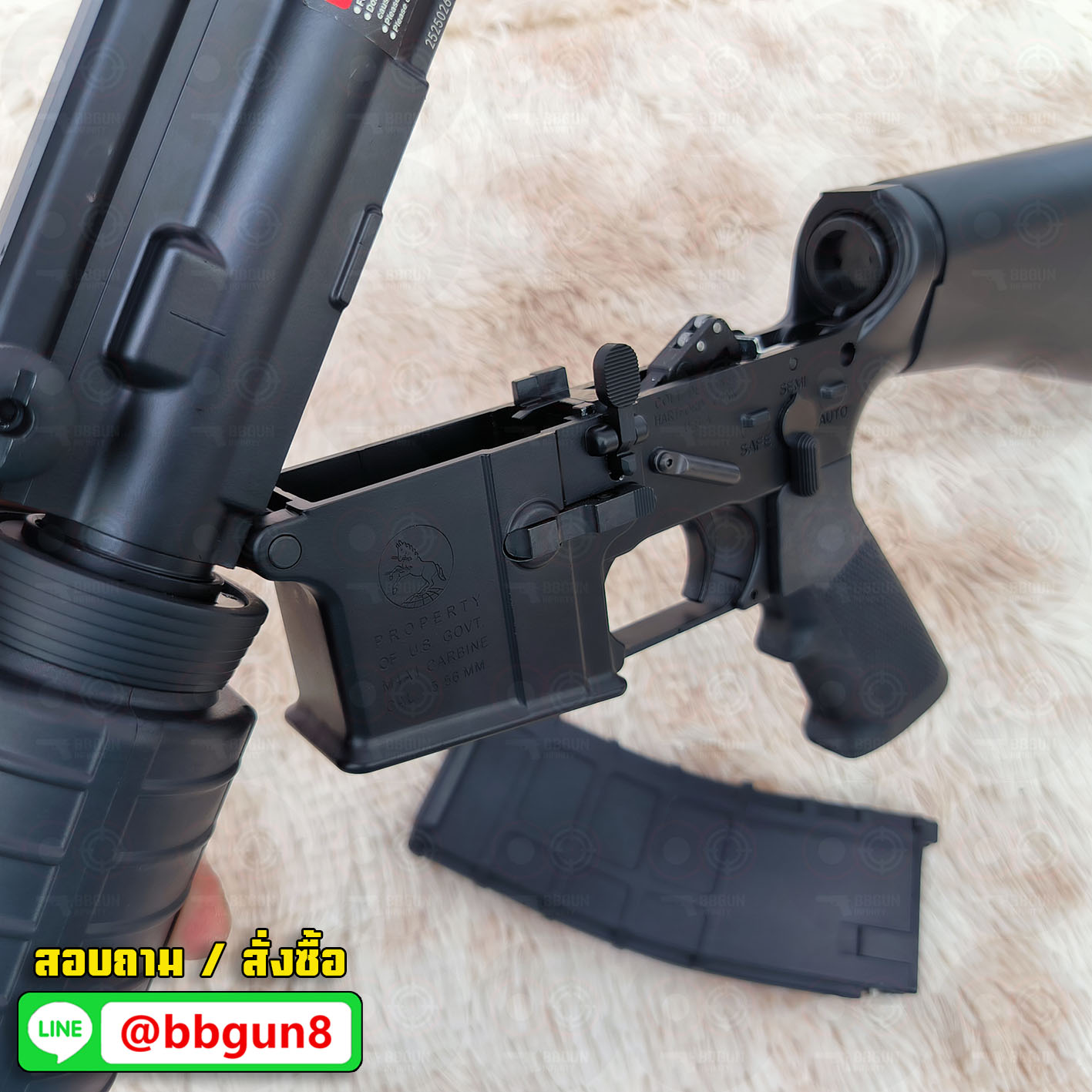 บีบีกันอัดแก็ส M16 A2 ระบบแก๊ส GBBR บอดี้โลหะ Golden Eagle MC 6610 M BB GUN