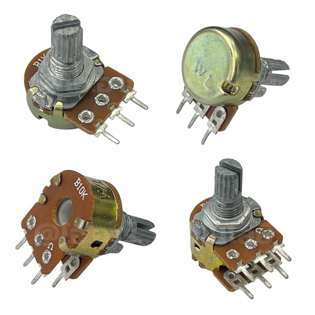 VR ตัวต้านทานปรับค่าได้ 3 ขา B5k/10k/20k/50k/100kOhm โวลลุ่ม โพเทนซิโอมิเตอร์ VR WH148 Potentiometer Variable Resistor