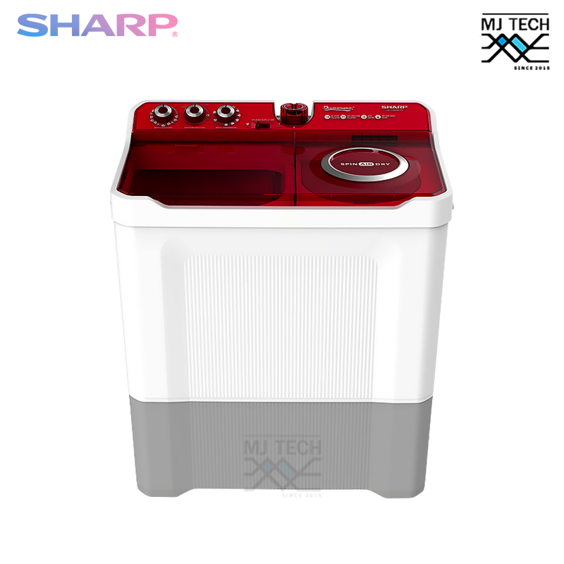 SHARP เครื่องซักผ้า 2 ถัง ขนาด 14 กก. รุ่น ES-TD14D-R
