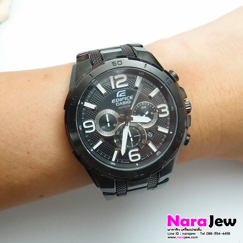นาฬิกาหลุดจำนำ นาฬิกา CASIO Edifice รุ่น EFR-538 สีดำ หน้าปัด 45 มม. พร้อมกล่องเดิมๆ ของ Casio
