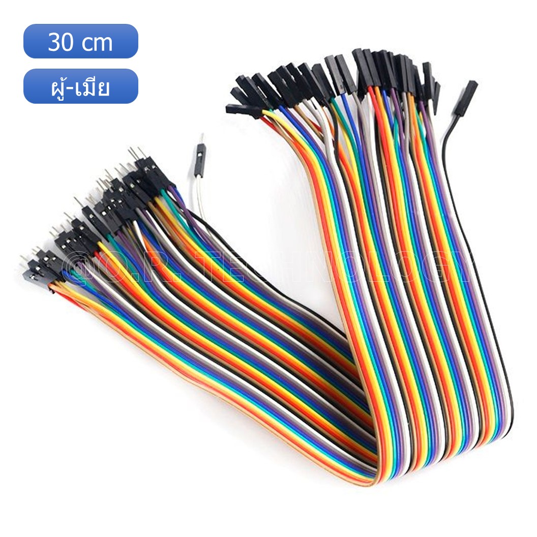 สายจัมเปอร์ สายแพ แผงละ 40 เส้น ยาว 10/15/20/30/40cm Jumper Dupont สายเชื่อมต่อวงจร สายจัมป์ ผู้-ผู้ เมีย-เมีย ผู้-เมีย