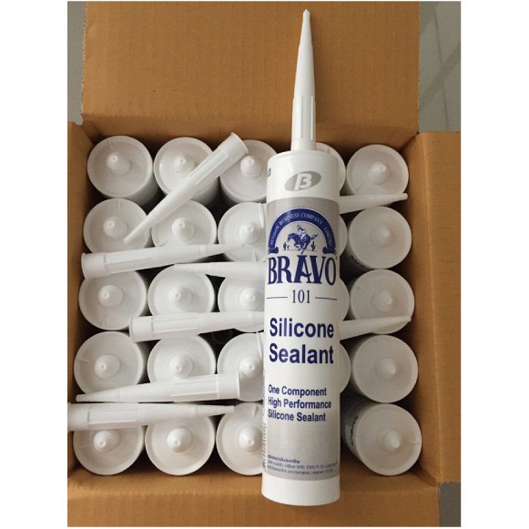 กาวซิลิโคน BRAVO 101 กันน้ำ ใช้งานดีมาก (ราคารวมแวท) สีขาว/สีใส/สีดำ แดปอะคริลิก อุดรอยเเตก กาวอะคริลิค กาวอคิลิค