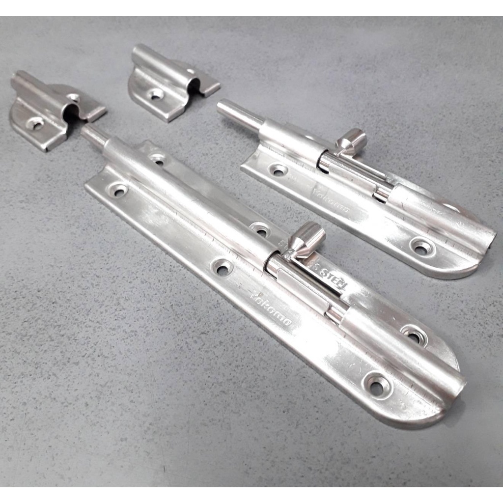 กลอนประตูสแตนเลส 4",6", # 360 มีขากลอน (ราคารวมแวท) กลอนประตู กลอนสแตนเลส กลอนห้องน้ำ ติดหน้าต่าง กลอนขวางประตู