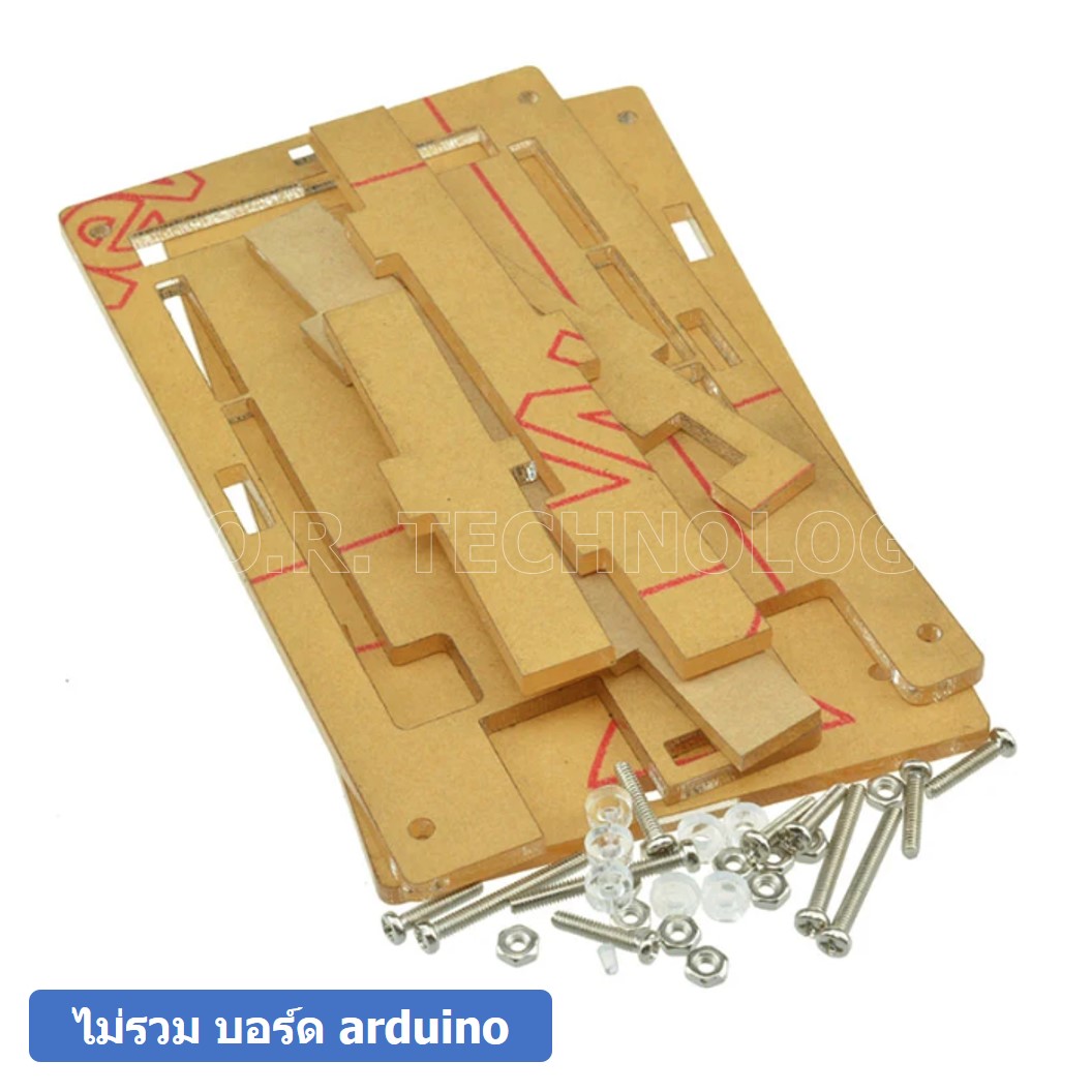 (1ชิ้น) AC074 เคสอาร์ดูโน่ MEGA2560 Arduino case เคสอะคริลิค กรอบใส่ arduino MEGA 2560 R3 Acrylic Case with Sticker and Instruction