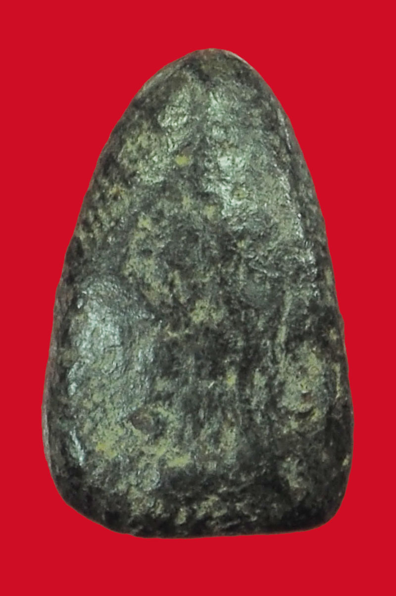 *33874 พระพิมพ์สมาธิ ขนาดเก่าเม็ดน้อยหน่า เนื้อดินดำ ไม่ทราบที่และปีสร้าง 9.1