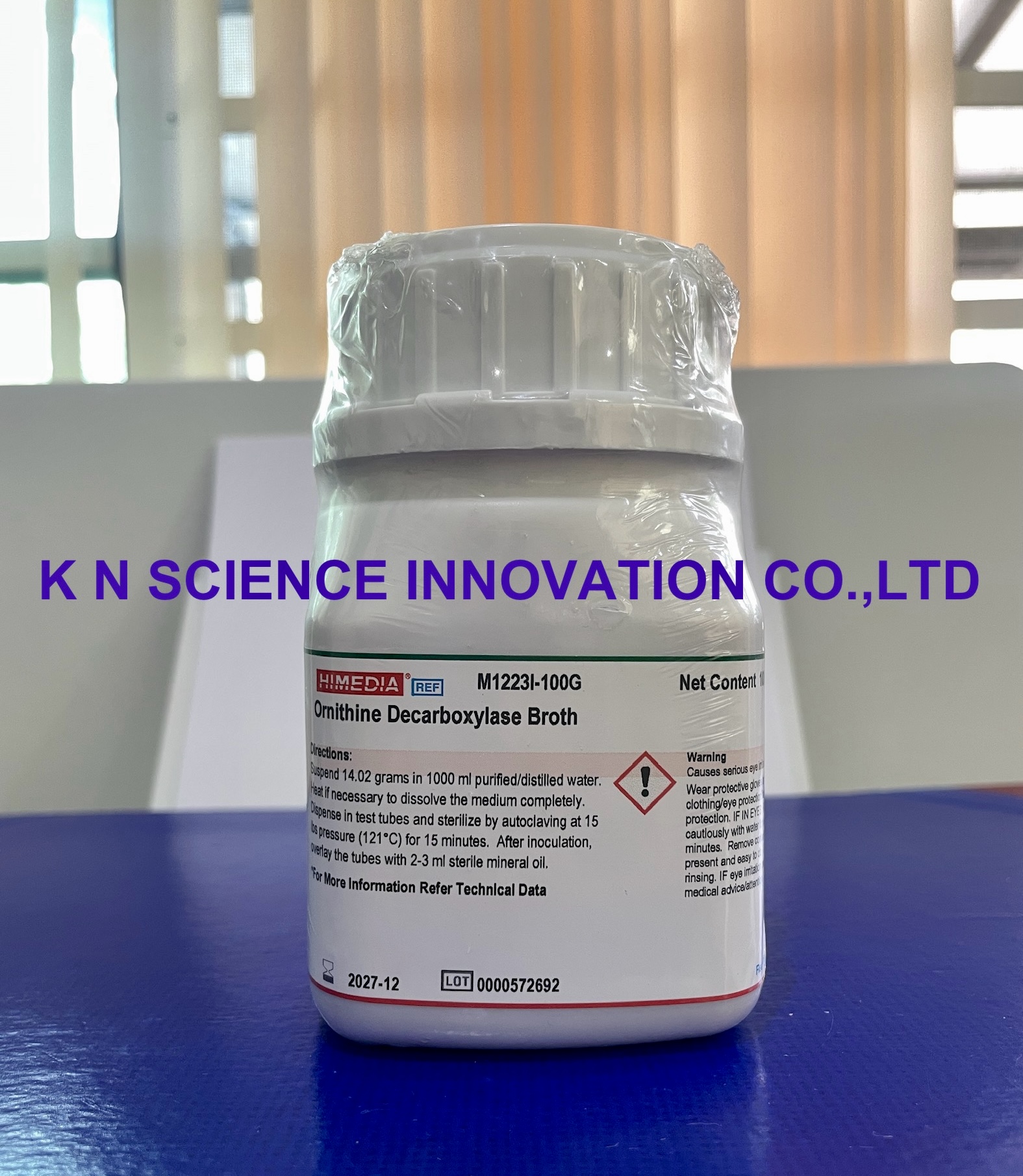 M 1223I ORNITHINE DECARBOXYLASE BROTH 100 GM ,อาหารเลี้ยงเชื้อ,culture media,Himedia SKU-01341