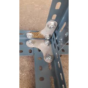 น็อตเหล็กฉาก แผ่นมุมฉากยึดเหล็กฉากรู (ราคารวมแวท) ชั้นวางของ อุปกรณ์ทำชั้นเหล็กฉาก ประกอบเหล็กฉากเจาะรู