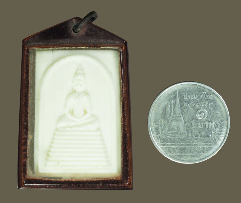 *40050 พระสมเด็จแกะ หลวงพ่อกวย วัดโฆษิตราราม ชัยนาท งานผูกพัทธสีมา ปี 2521 เลี่ยมพลาสติกเดิมจากวัด 27