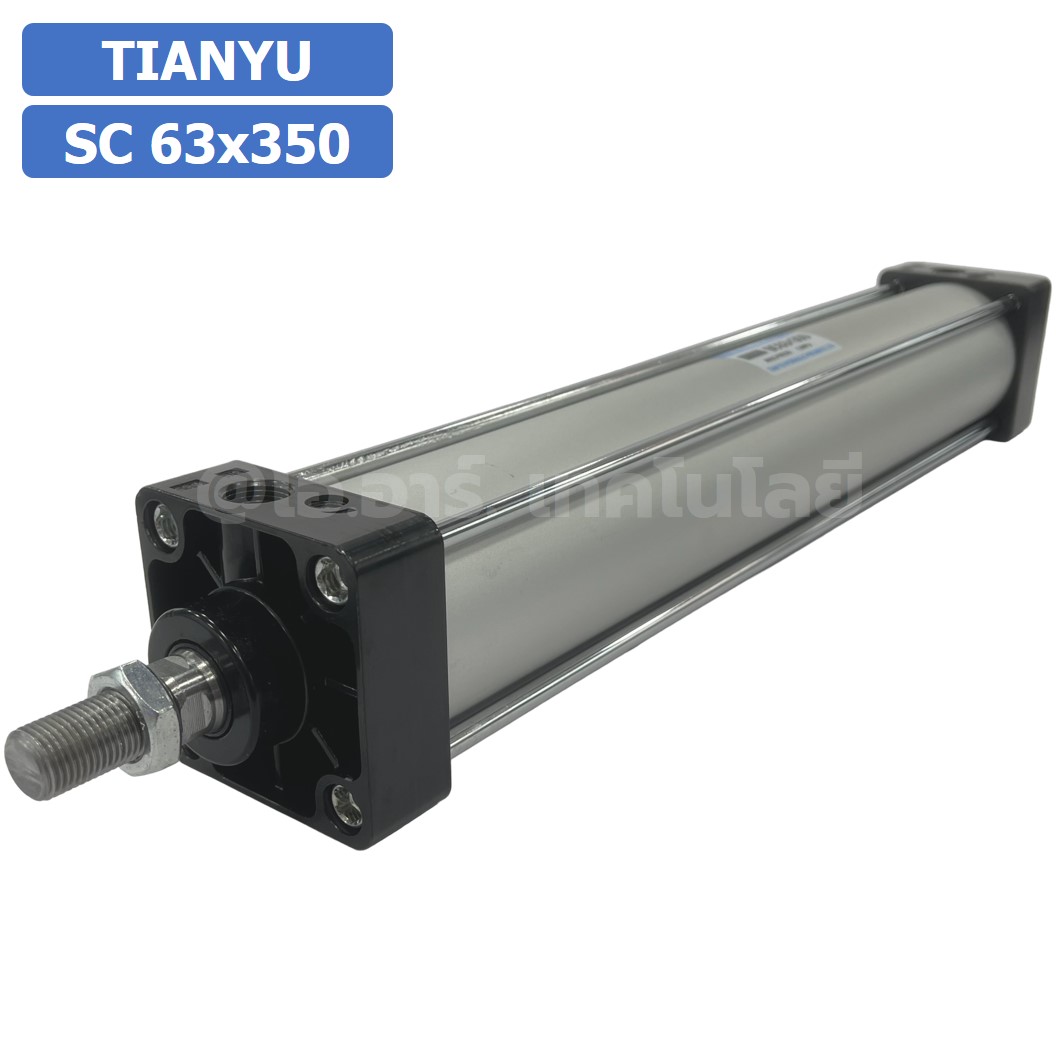 SC 63x350 กระบอกลม รุ่นมาตรฐาน กระบอกลม 4 เสา Standard Cylinder Air Pneumatic แบบสี่เสา SC63x350