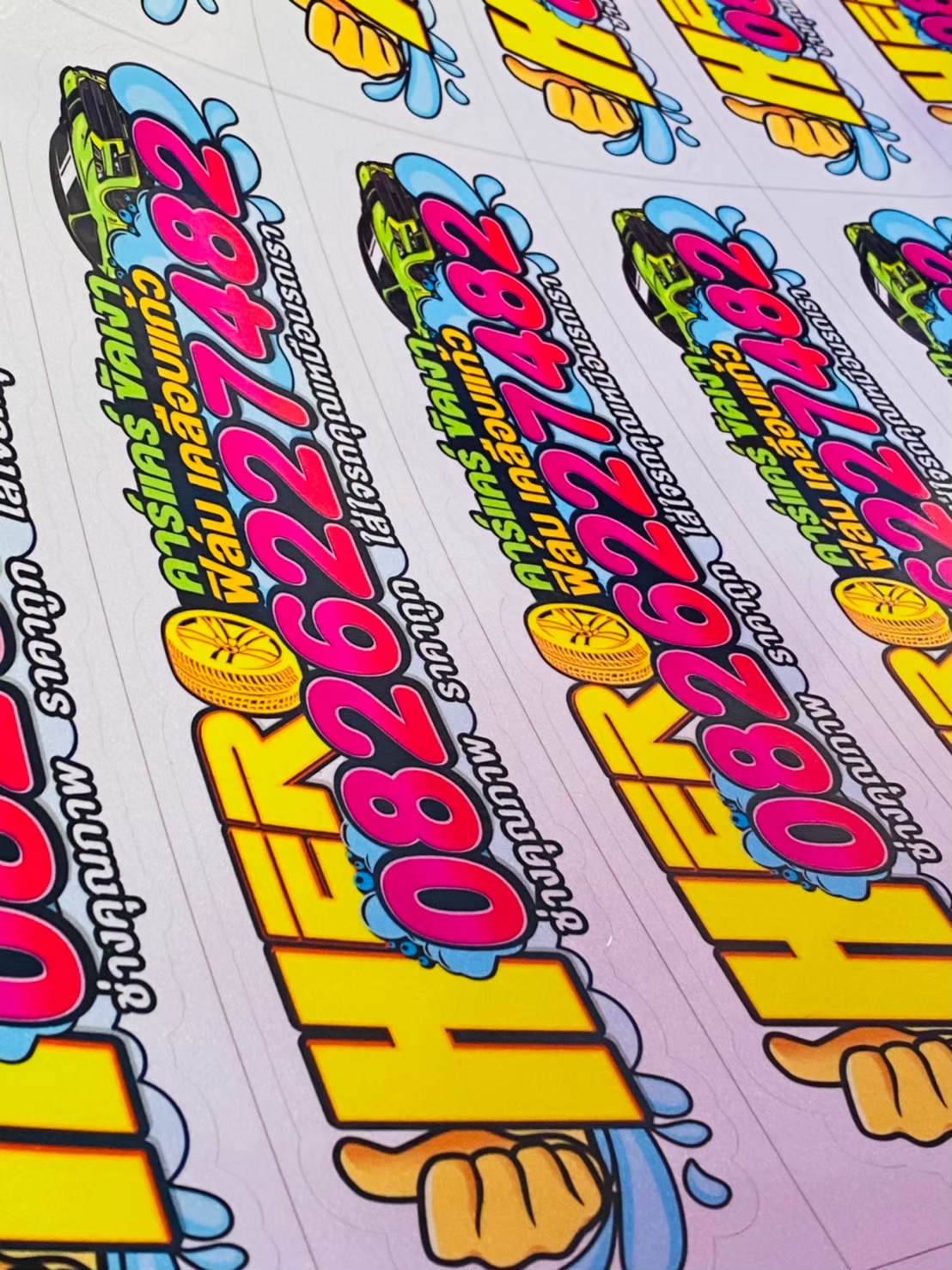 งานพิมพ์สติ๊กเกอร์ไดคัท