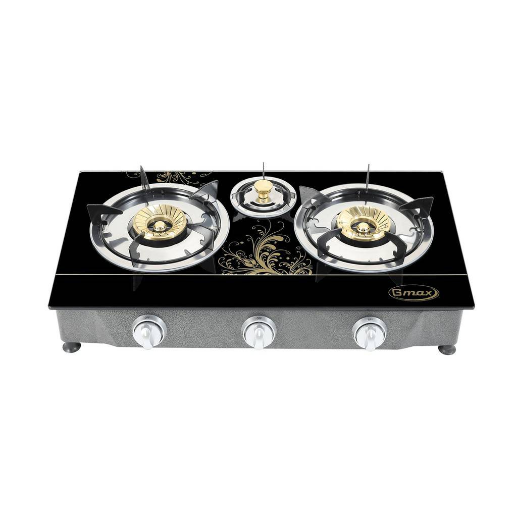 Gmax เตาแก๊สหน้ากระจก 3หัวเตา รุ่น GL-703PC