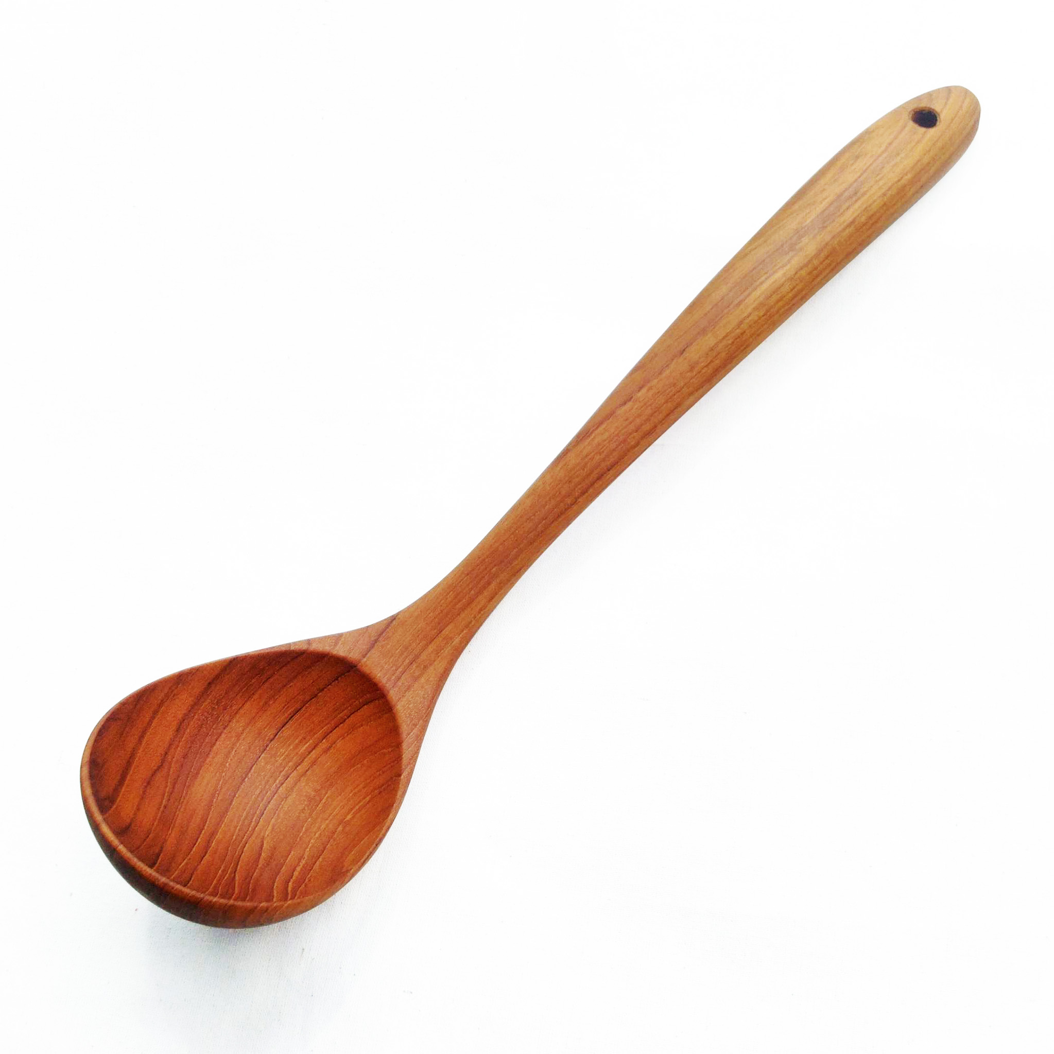 กูปรี กระบวยไม้สักใหญ่ KOUPREY Natural Brown Teak Wood Soup Serving Ladle Scoop Safe Non Toxic Kitchen Utensils