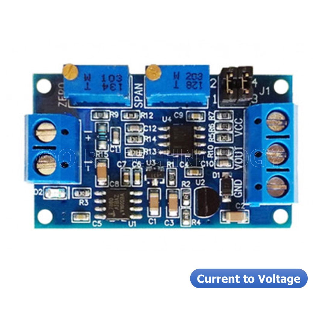 (1ชิ้น) AA684 โมดูลแปลงกระแสเป็นโวลต์ Current to Voltage Module 0/4-20mA to 0-3.3V 5V 10V Voltage Transmitter Signal