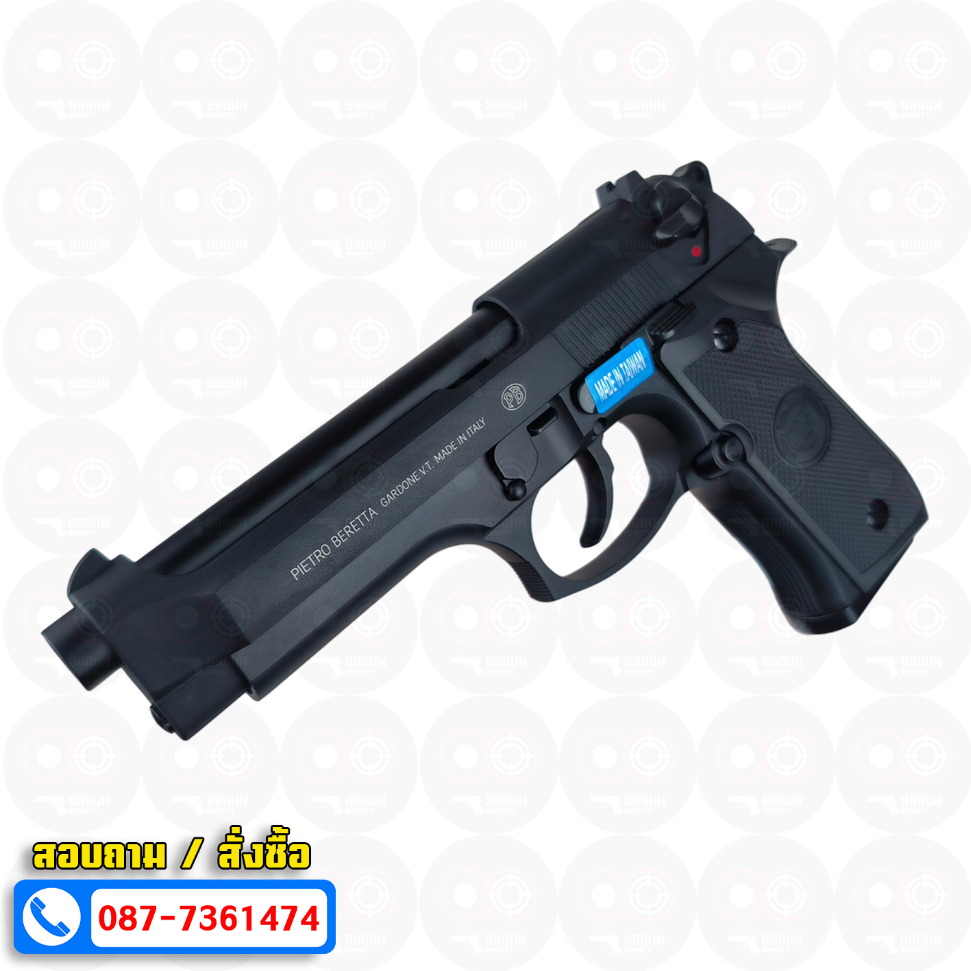 บีบีกันอัดแก๊ส WE Beretta M92FS สีดำ Semi Version GBB (Black) BB GUN
