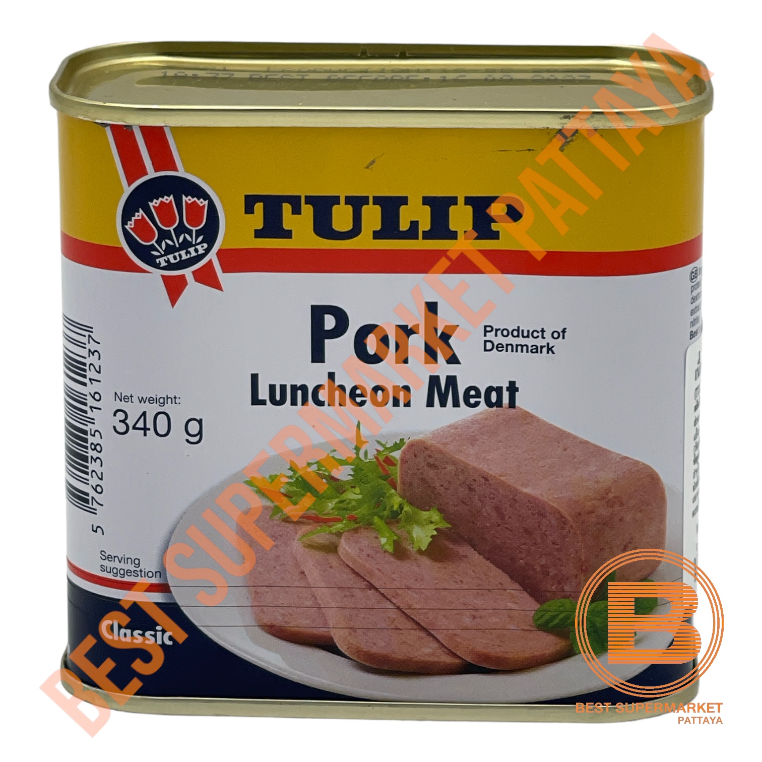 [24 กระป๋อง] ทิวลิป เนื้อหมูบด 340 กรัม [24 Cans] Tulip Pork Luncheon Meat 340 g.