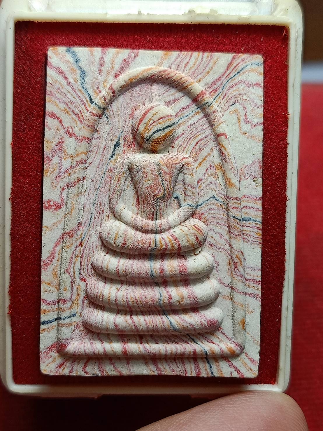 พระสมเด็จสายรุ้ง พระอาจารย์สุริยันต์ รุ่น 1 วัดป่าวังน้ำเย็น จ.มหาสารคาม พร้อมกล่อง (SKU-12167)